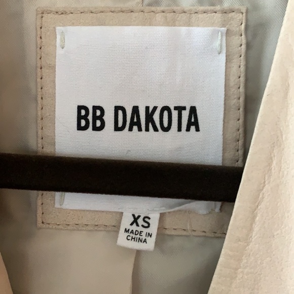 BB Dakota Kenrick Leather Draped Front Jacket - Picture 3 of 13